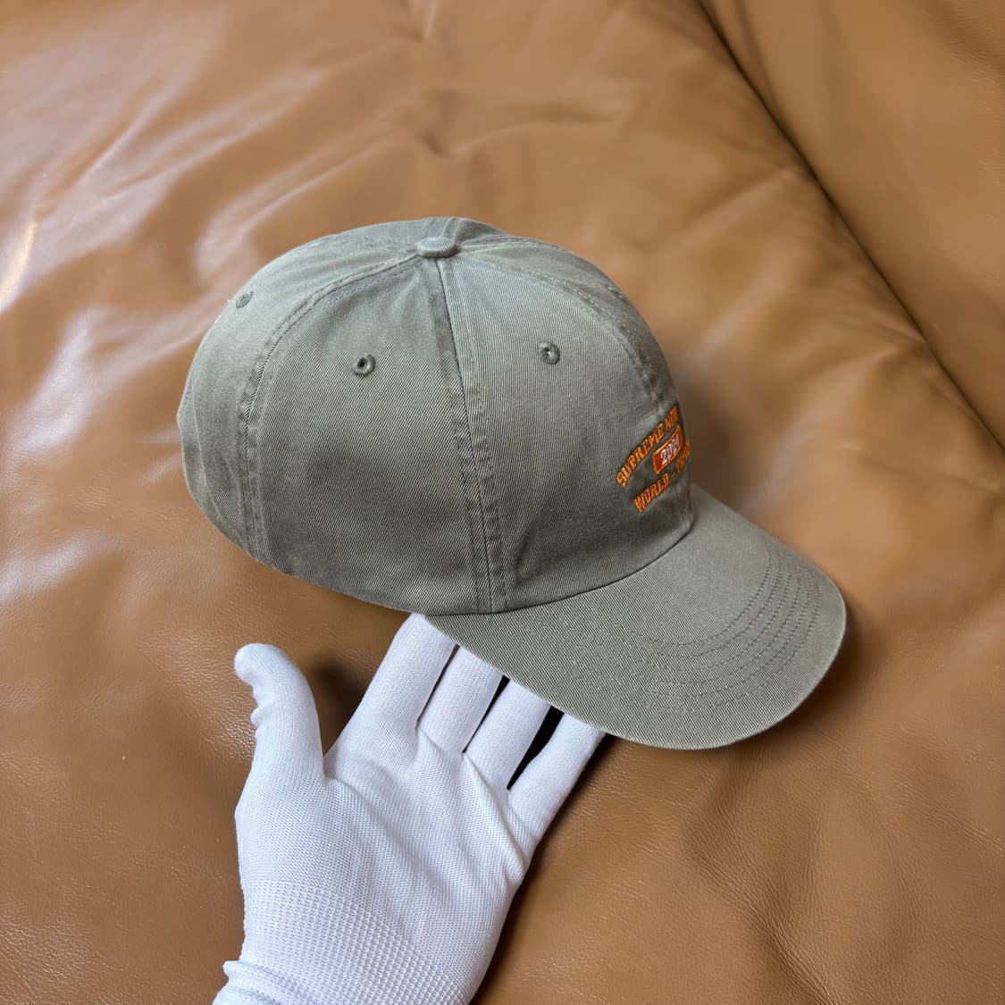 슈프림 6패널 볼캡 모자 24ss 뉴욕 아크 올리브 상품이미지5