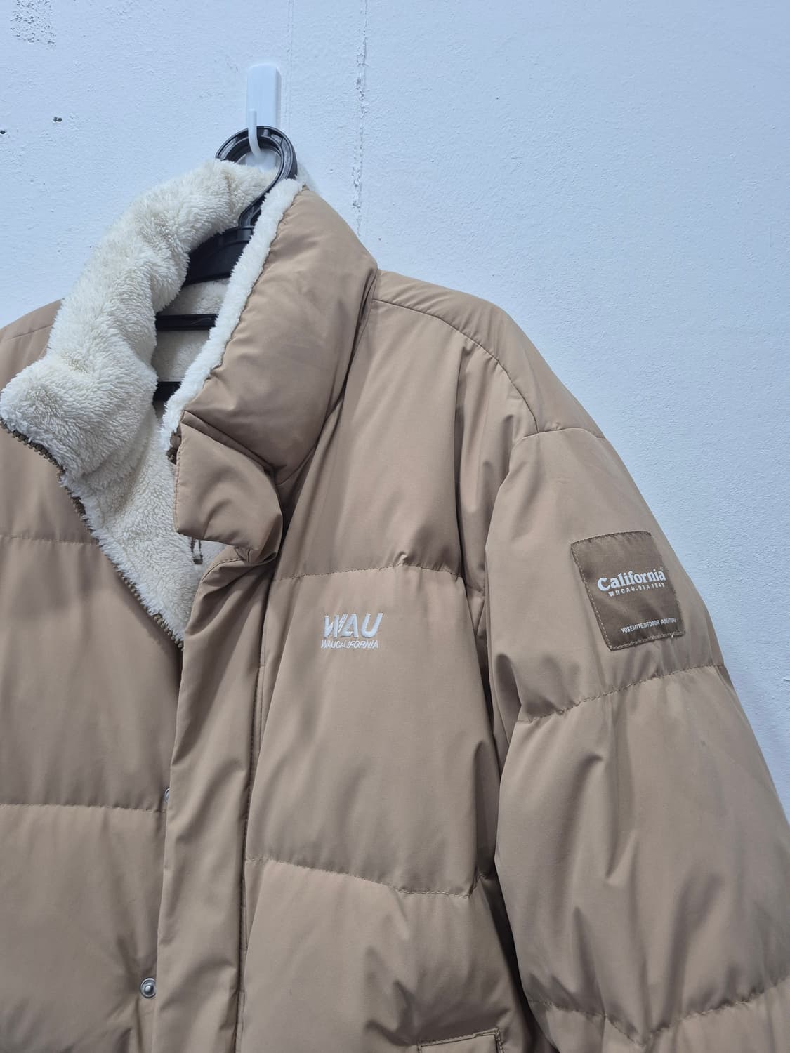 후아유 양면 후리스 패딩 오버핏 S 상품이미지5