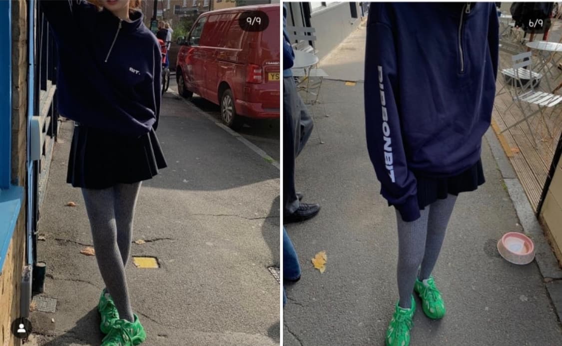 리본빛 Roni Half zip sweat - Navy 상품이미지2