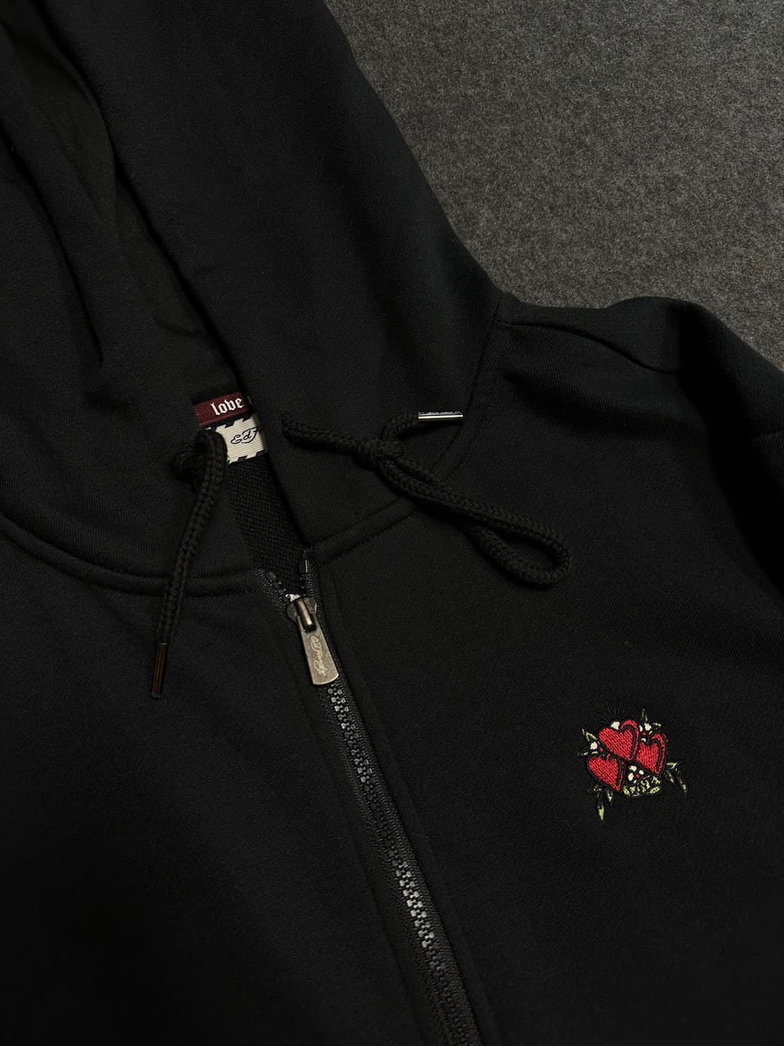 에드하디 백로고 후드집업 블랙 y2k 펑크 상품이미지2