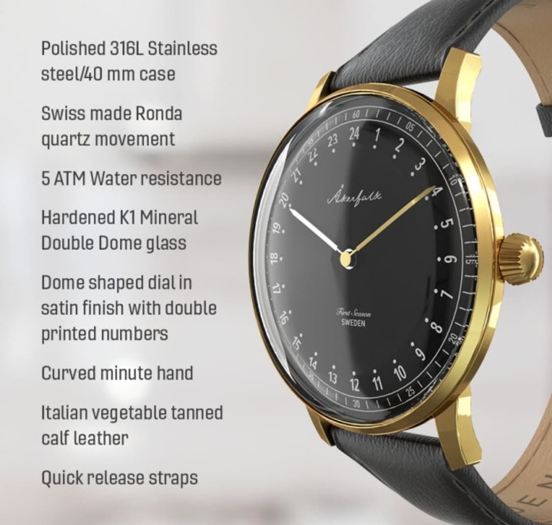 Akerfalk 스웨덴 24시간 손목시계 상품이미지3