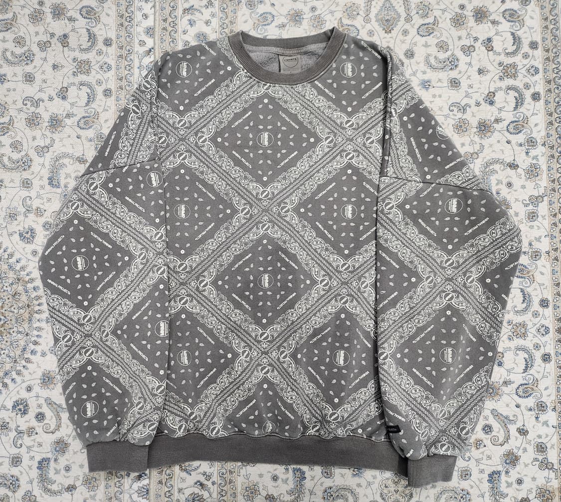 미니멀프로젝트 페이즐리 패턴 맨투맨 L (크게나옴) (105-113) 상품이미지1