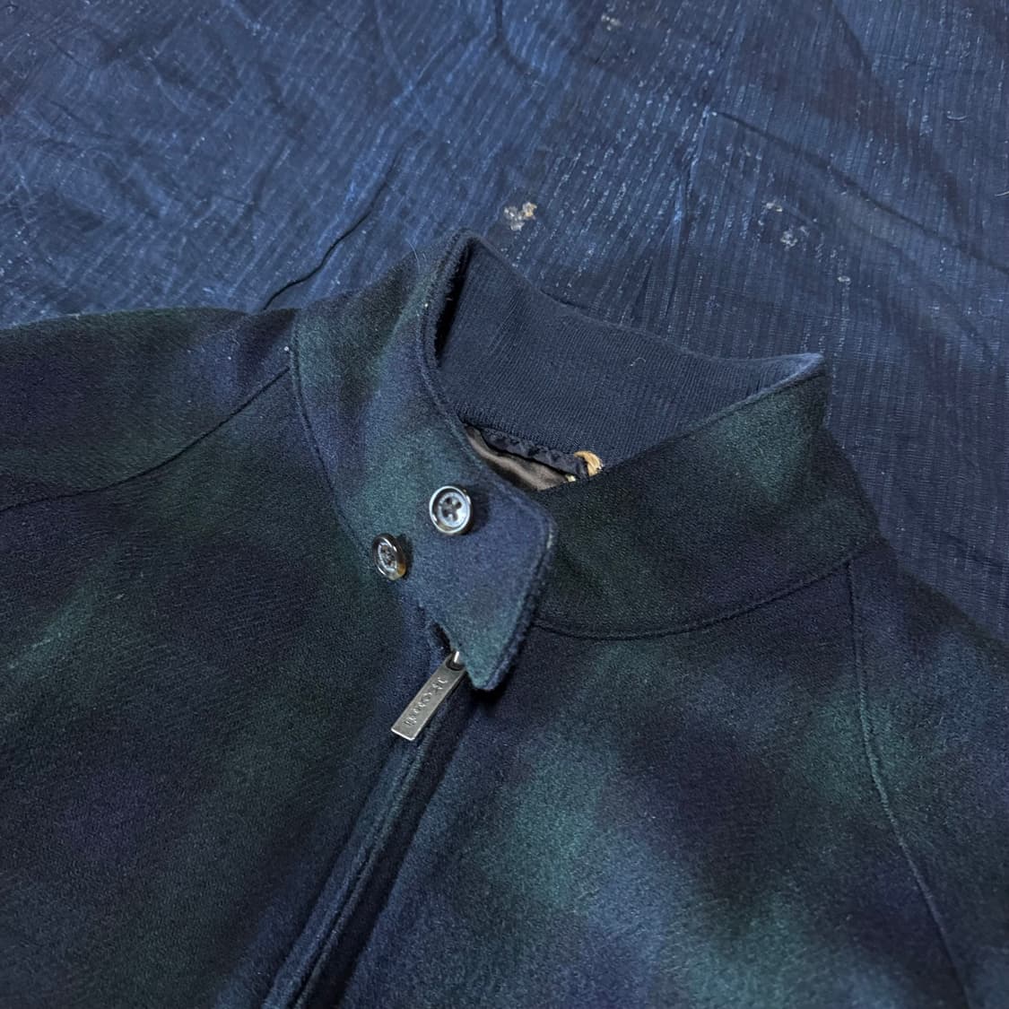 켄트 인 트래디션 블랙와치 울 블랜드 해링턴 자켓 L 상품이미지2