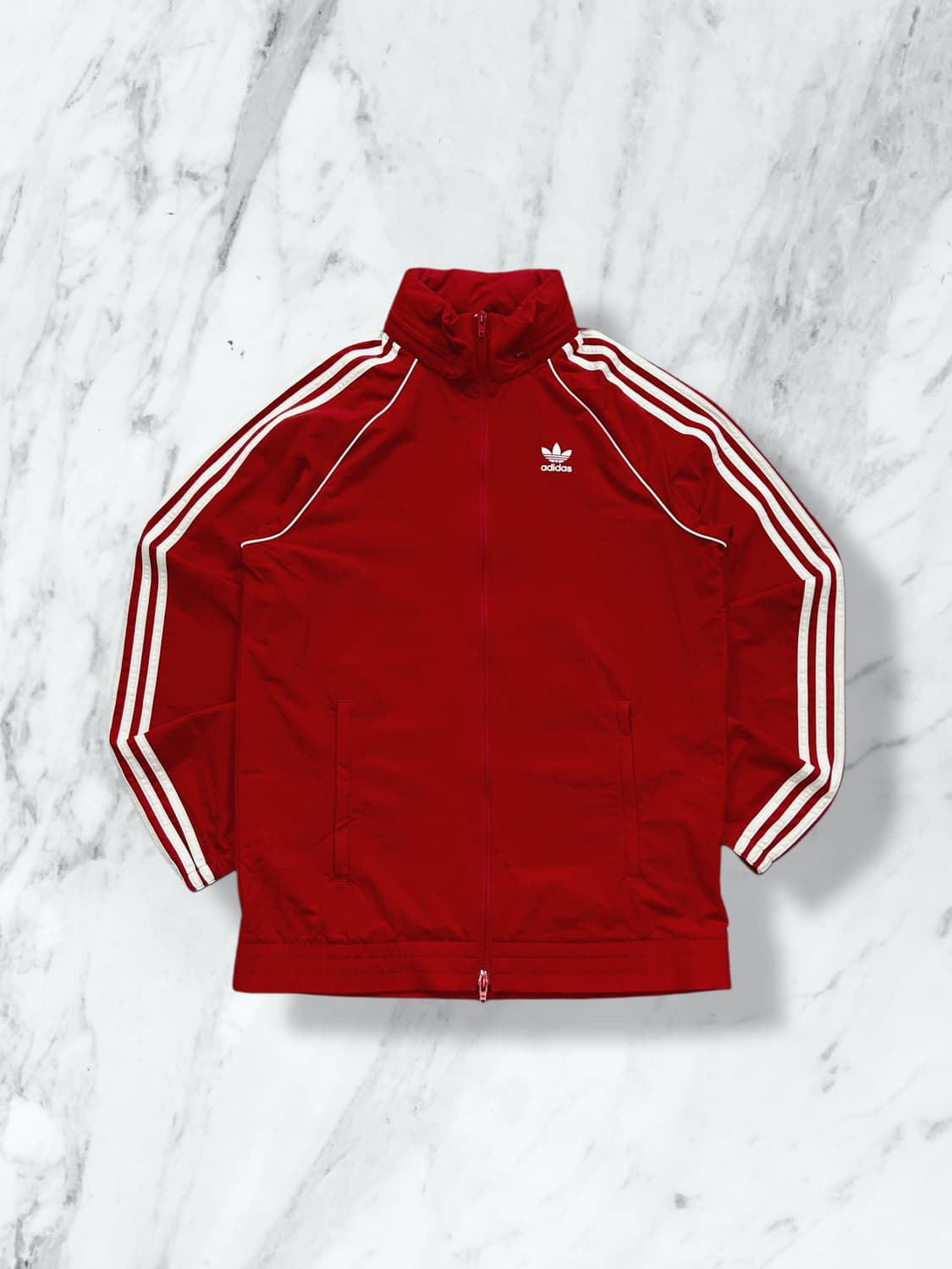 아디다스 신형 파이어버드 히든후드 레드 바람막이 M 상품이미지1