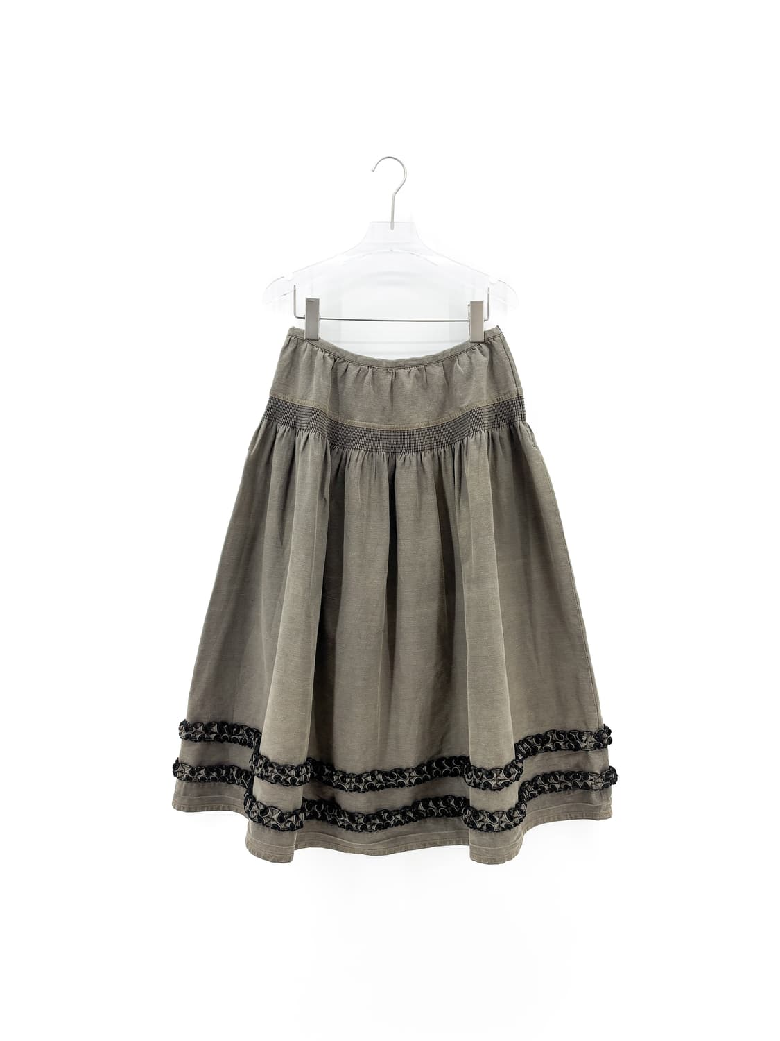 빈티지 셔링 포인트 프릴 스커트 상품이미지1