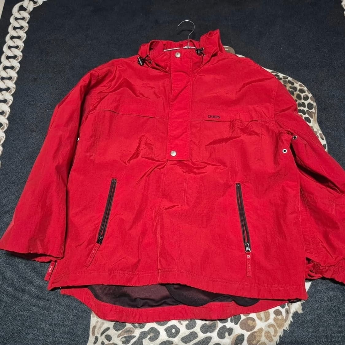 90's 챕스 랄프로렌 나일론 쉘 하프 집 아노락 자켓 L 상품이미지1