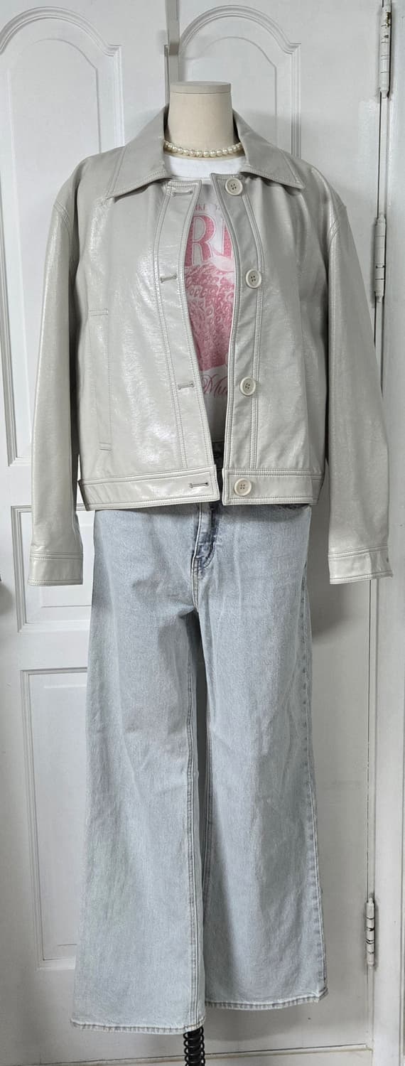 모어댄파라다이스 페이크레더 자켓 상품이미지1