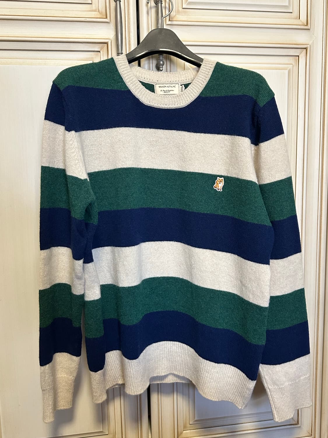 메종키츠네 스트라이프 울 니트  상품이미지1