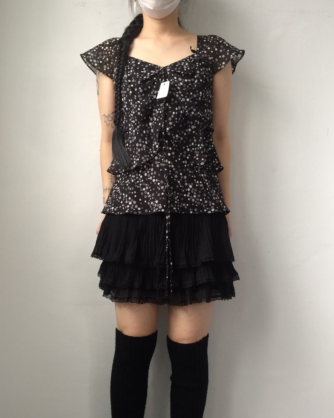 Lace up point layer skirt 상품이미지4