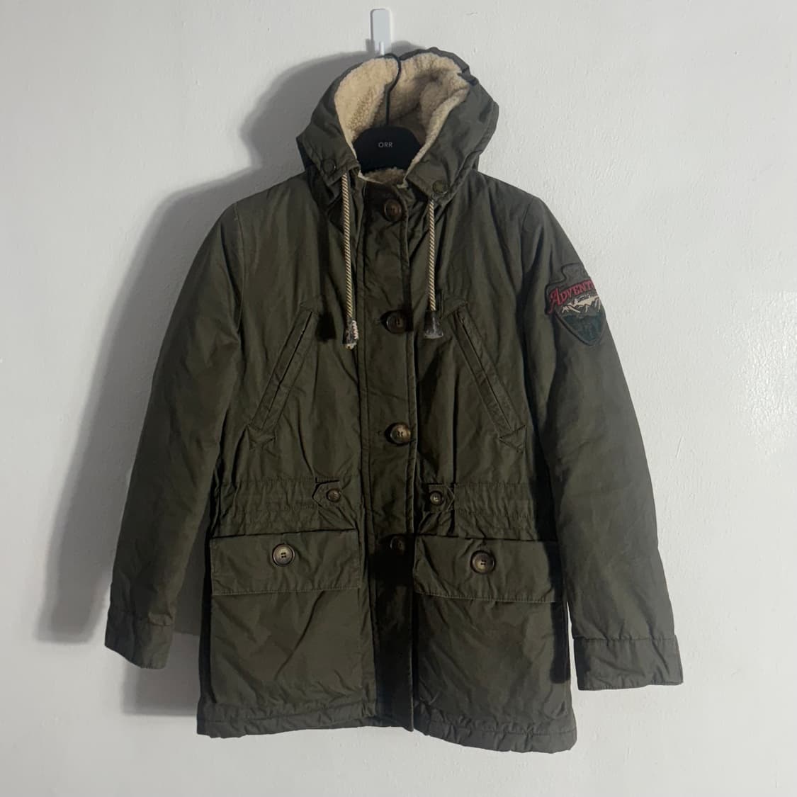 티니위니 카키색 털 안감 후드 야상 점퍼 xs 상품이미지1