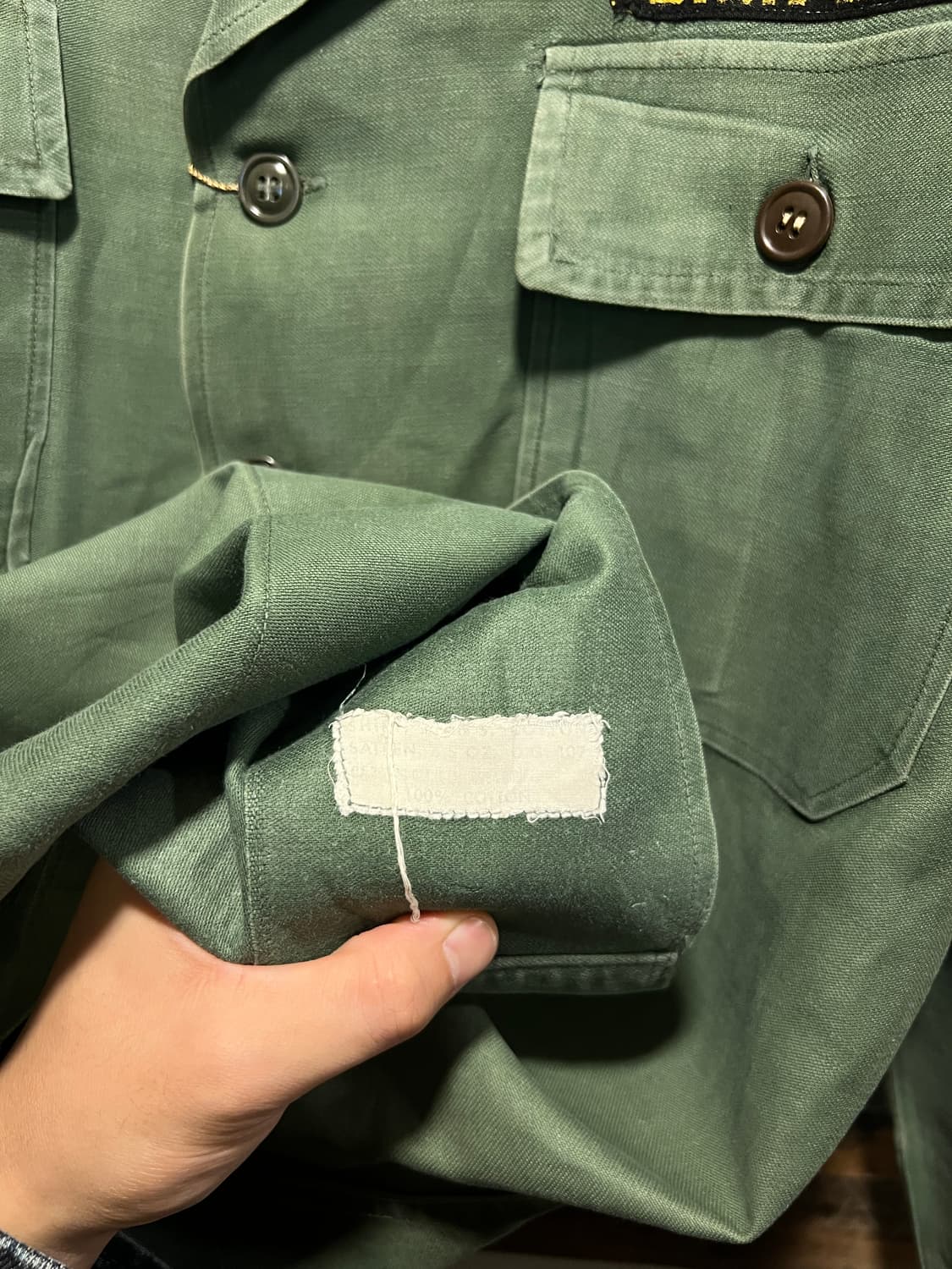 [M]60's 오리지널 U.S ARMY OG-107 밀리터리 셔츠 상품이미지7