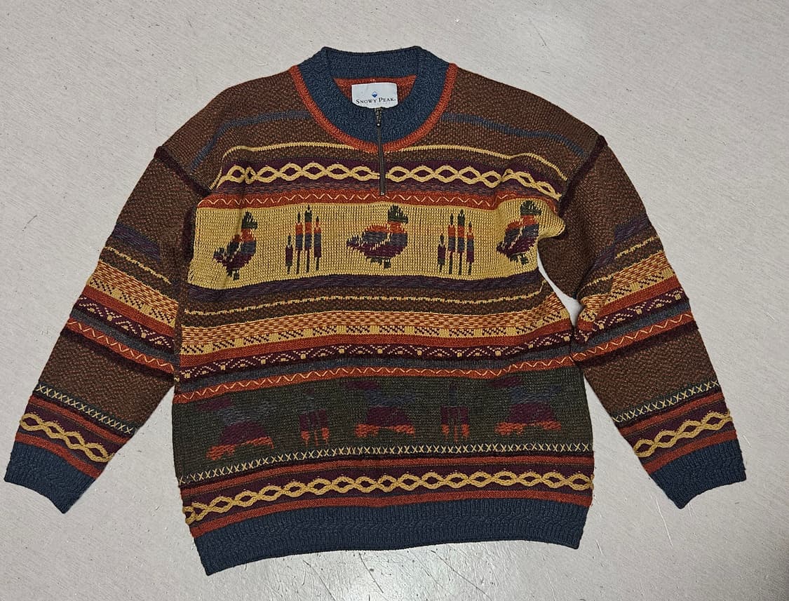 뉴질랜드 스노위피크 빈티지 반집업 니트/에스닉 나바호 상품이미지3