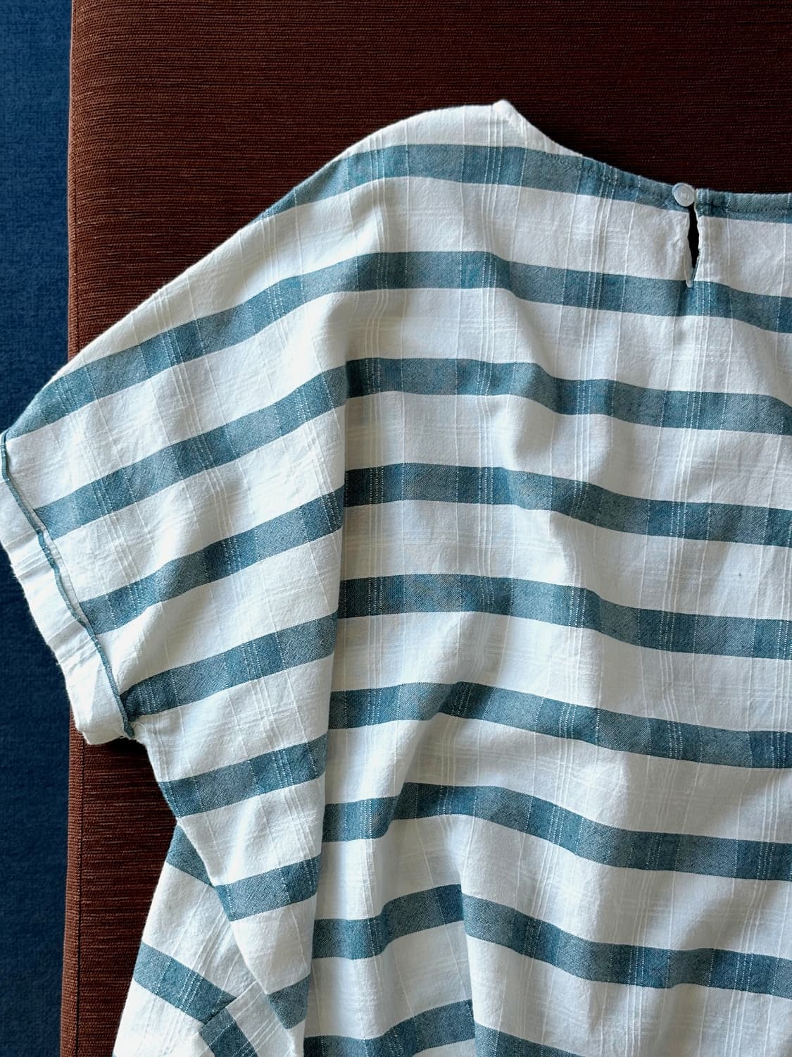 Wide sleeve jacquard fabric shirt top 상품이미지2