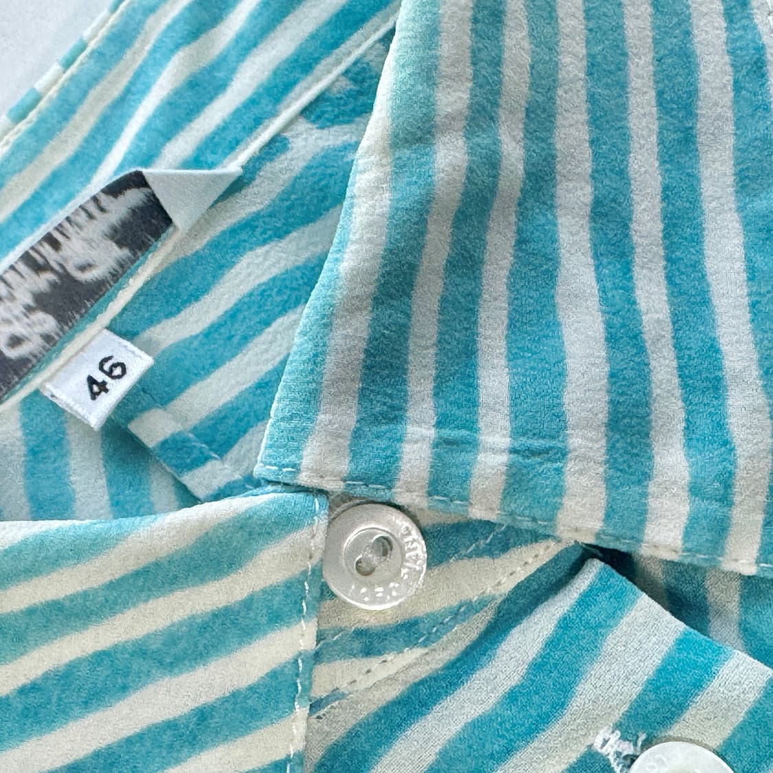 로로피아나 스트라이프 실크 셔츠 블라우스 상품이미지3