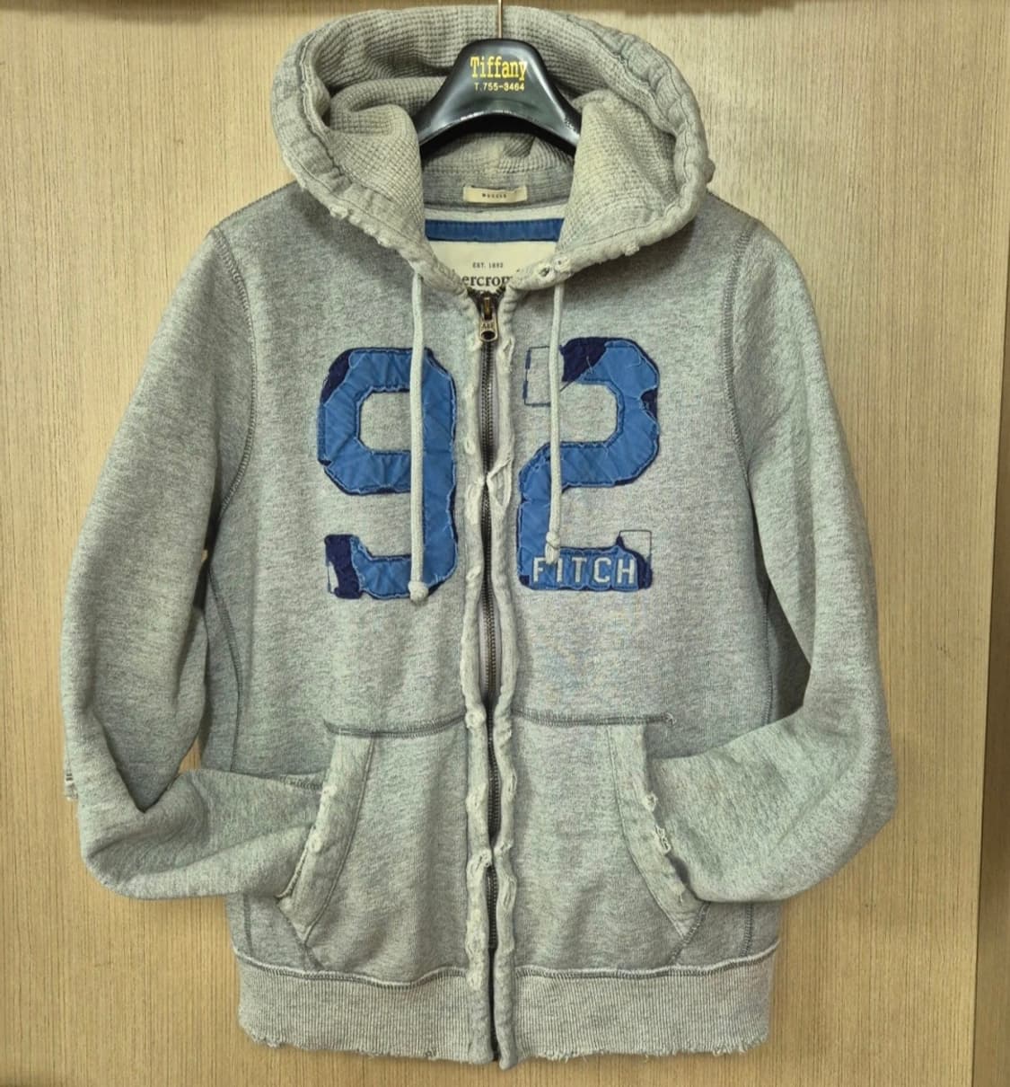 [XL]아베크롬비 그레이 빈티지 후드집업 상품이미지1