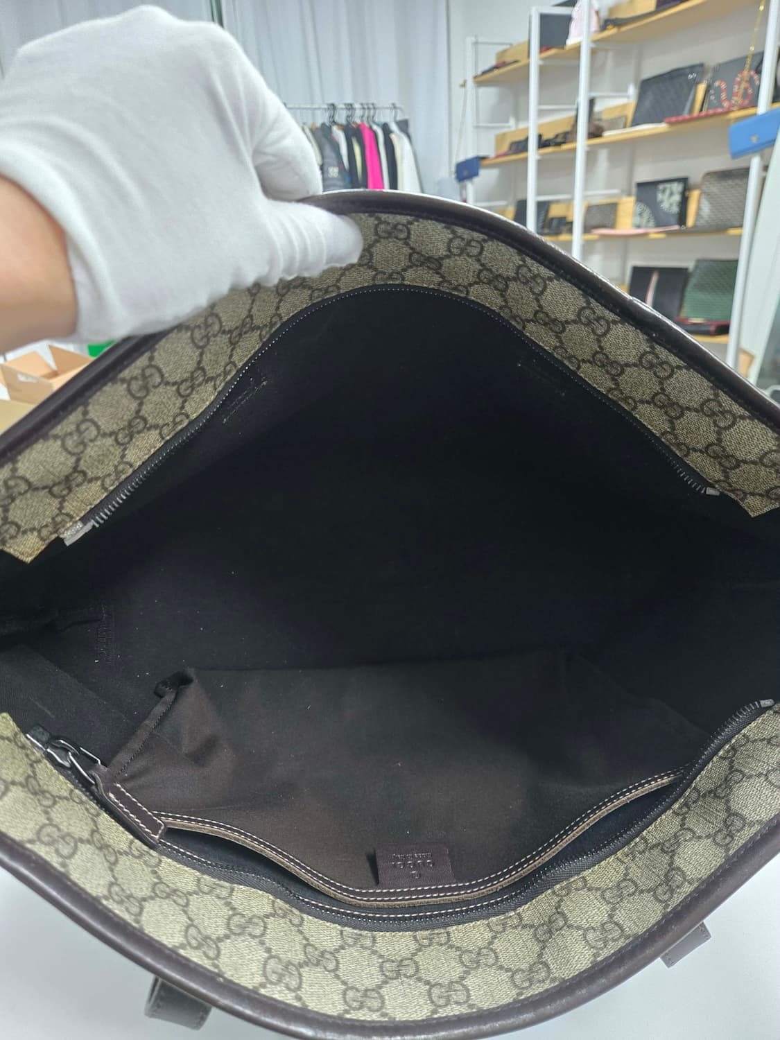 [A급컨디션] 구찌 시그니처 자가드 토트백 상품이미지5