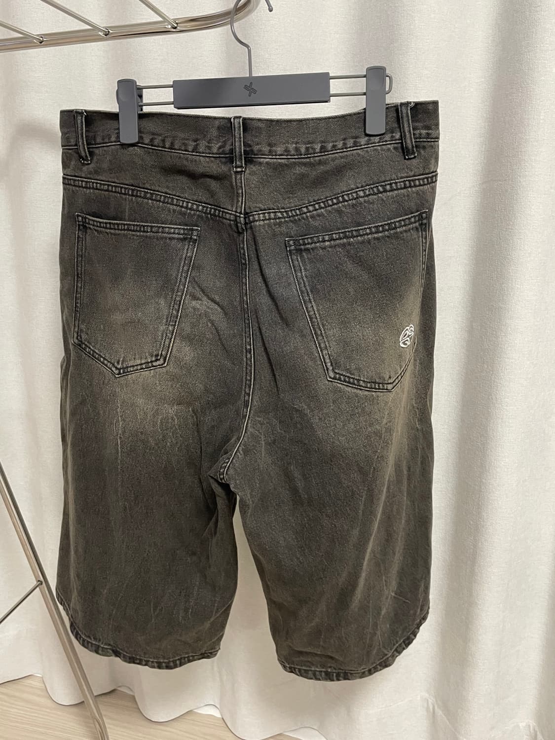[L] 마하그리드 버뮤다팬츠 머드워싱 데님반바지 상품이미지4