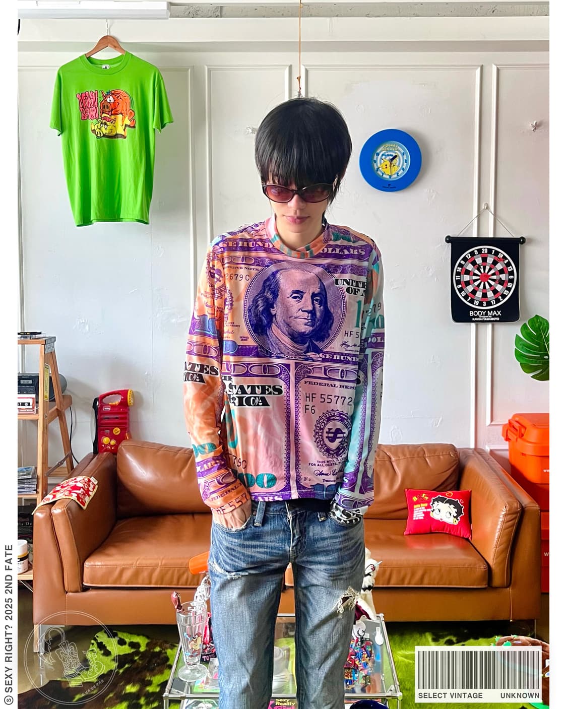 Psychedelic Dollar Pattern Long-Sleeve 상품이미지1