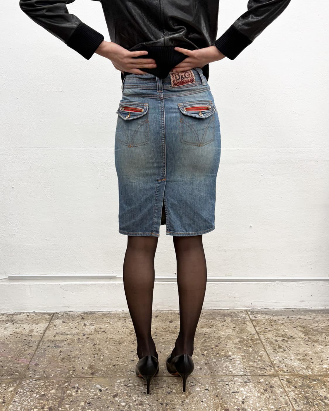 돌체앤가바나 데님 미디 스커트 상품이미지2