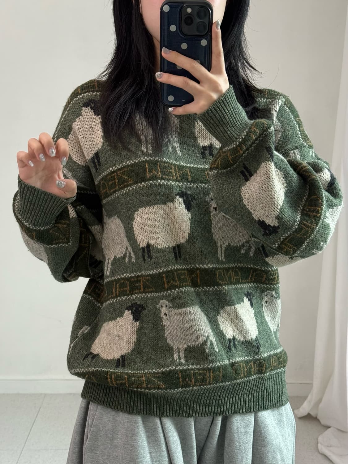 빈티지 뉴질랜드 양 니트 상품이미지3