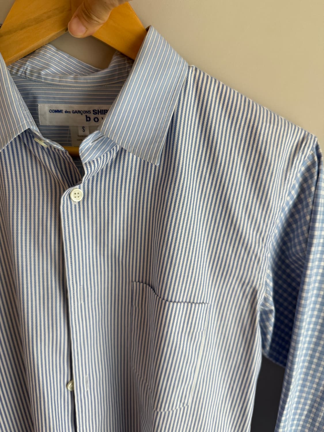 꼼데가르송 SHIRT 깅엄 배색 셔츠 상품이미지2