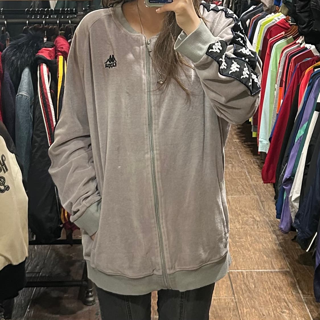 [HI] KAPPA 카파 벨벳져지 그레이 상품이미지4