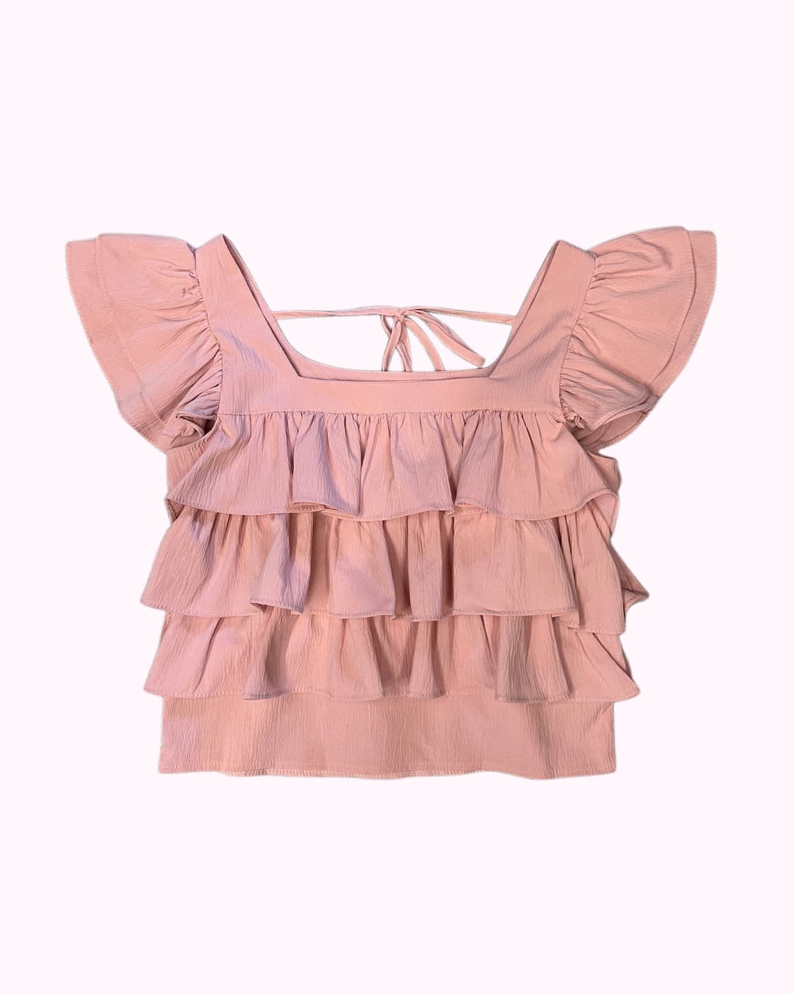 pink tired ruffle top 상품이미지1