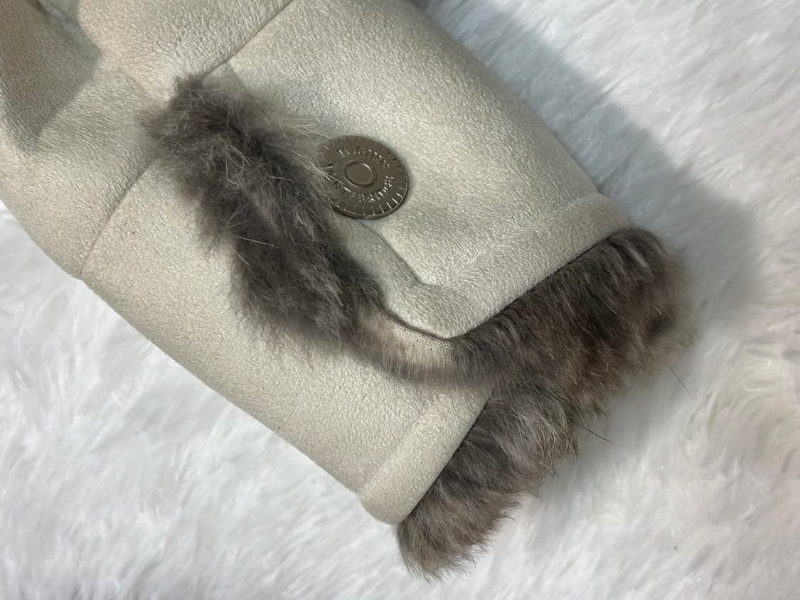 fur shearling white rider jacket 상품이미지4