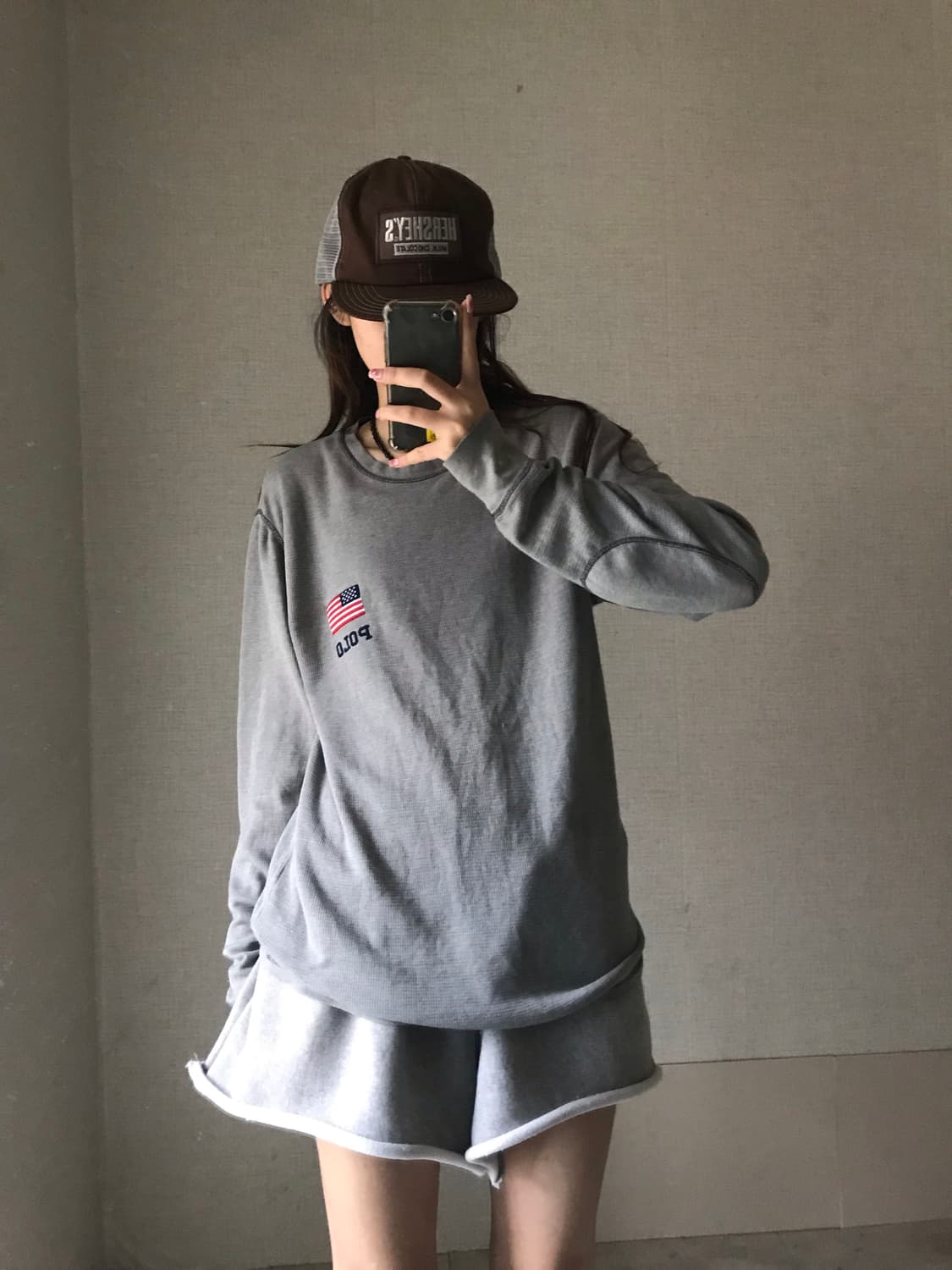 폴로 성조기 와플 롱슬리브 상품이미지5