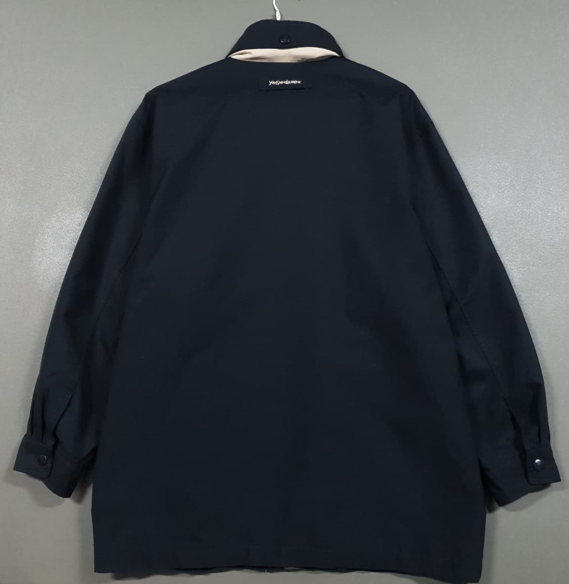 실측 XL) YSL 입생로랑 빅포켓 버튼 폴리쉘 블루종 자켓 블랙 상품이미지9