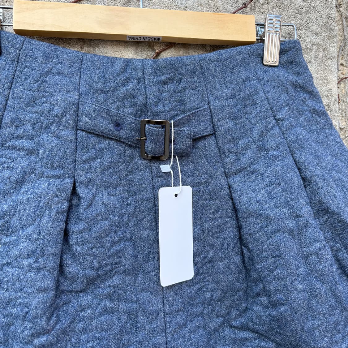 신치백 하이웨스트 퀄팅 모리 여성 빈티지 반바지 상품이미지3