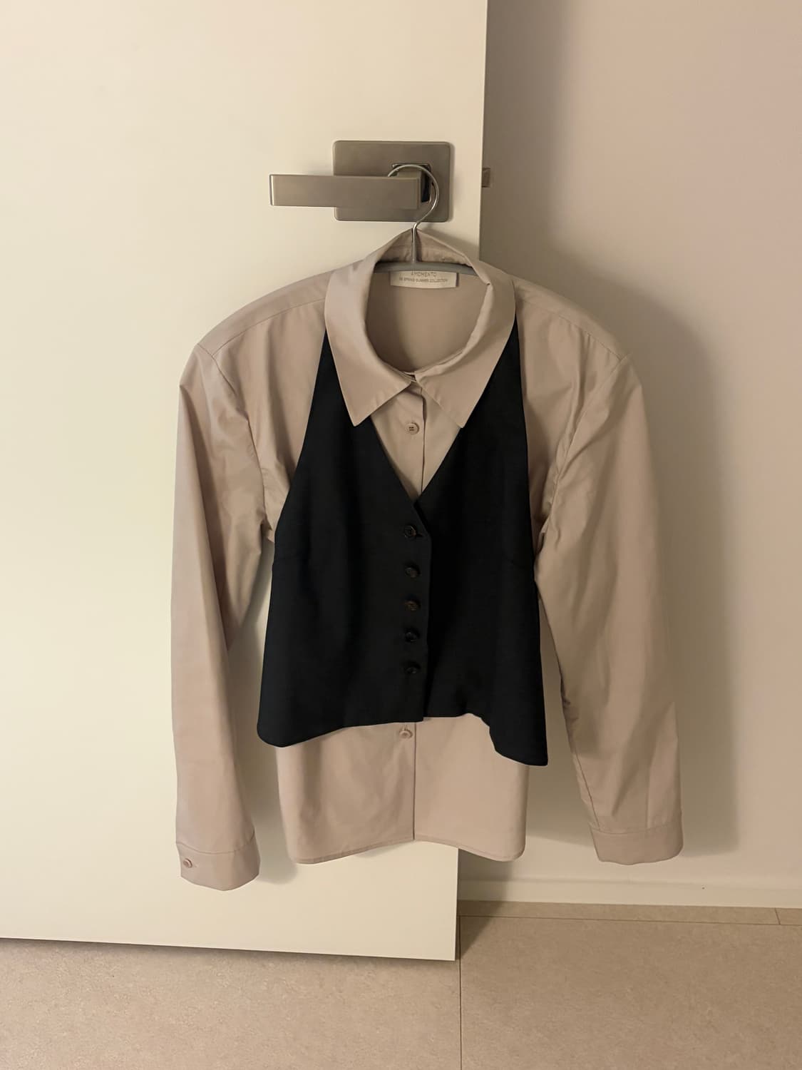 아모멘토 wool halterneck top (charcoal) size 상품이미지3