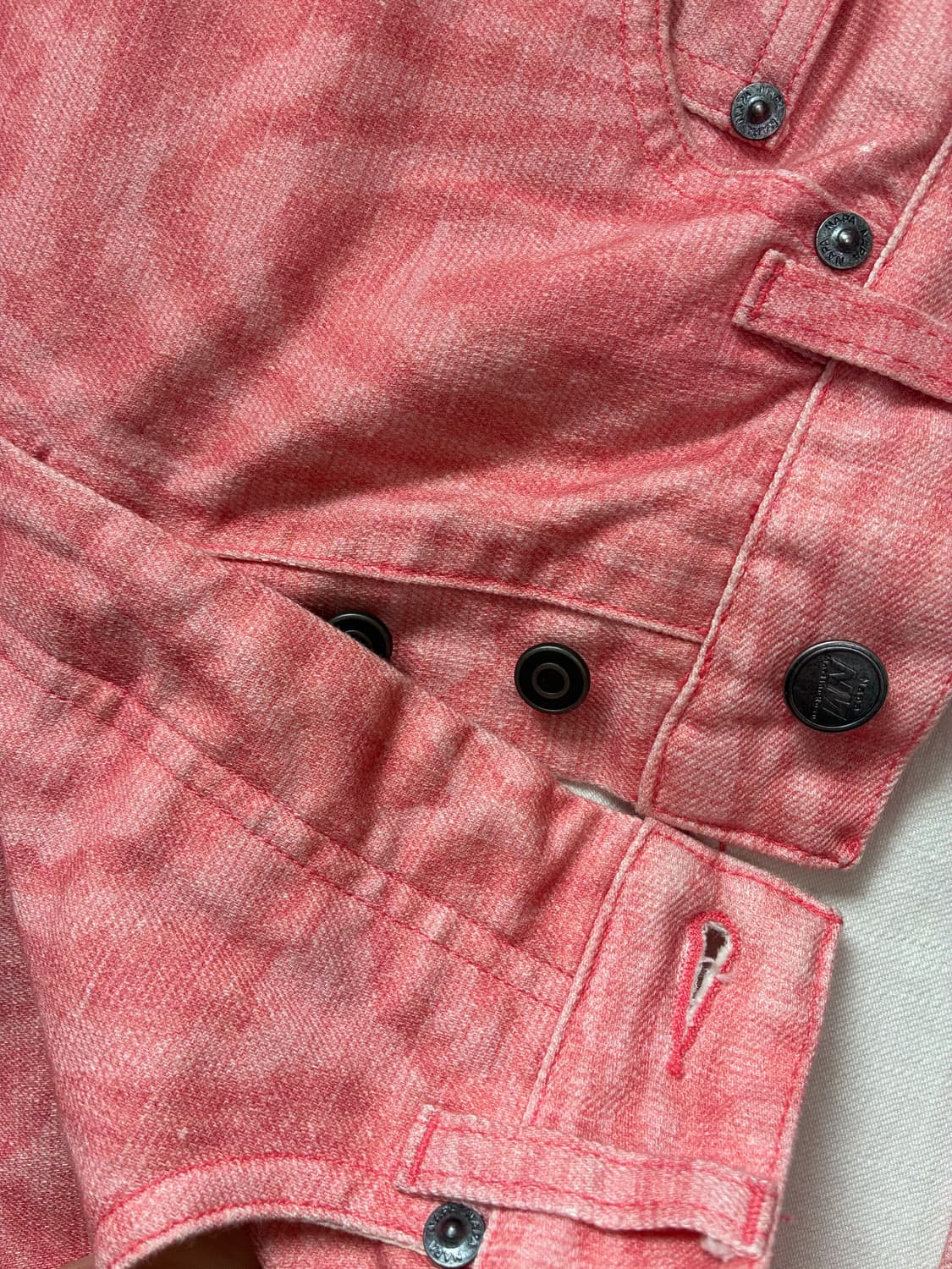 나파피리 × 마틴로즈 Martine Rose 콜라보 핑크 모아레 팬츠 S 상품이미지5