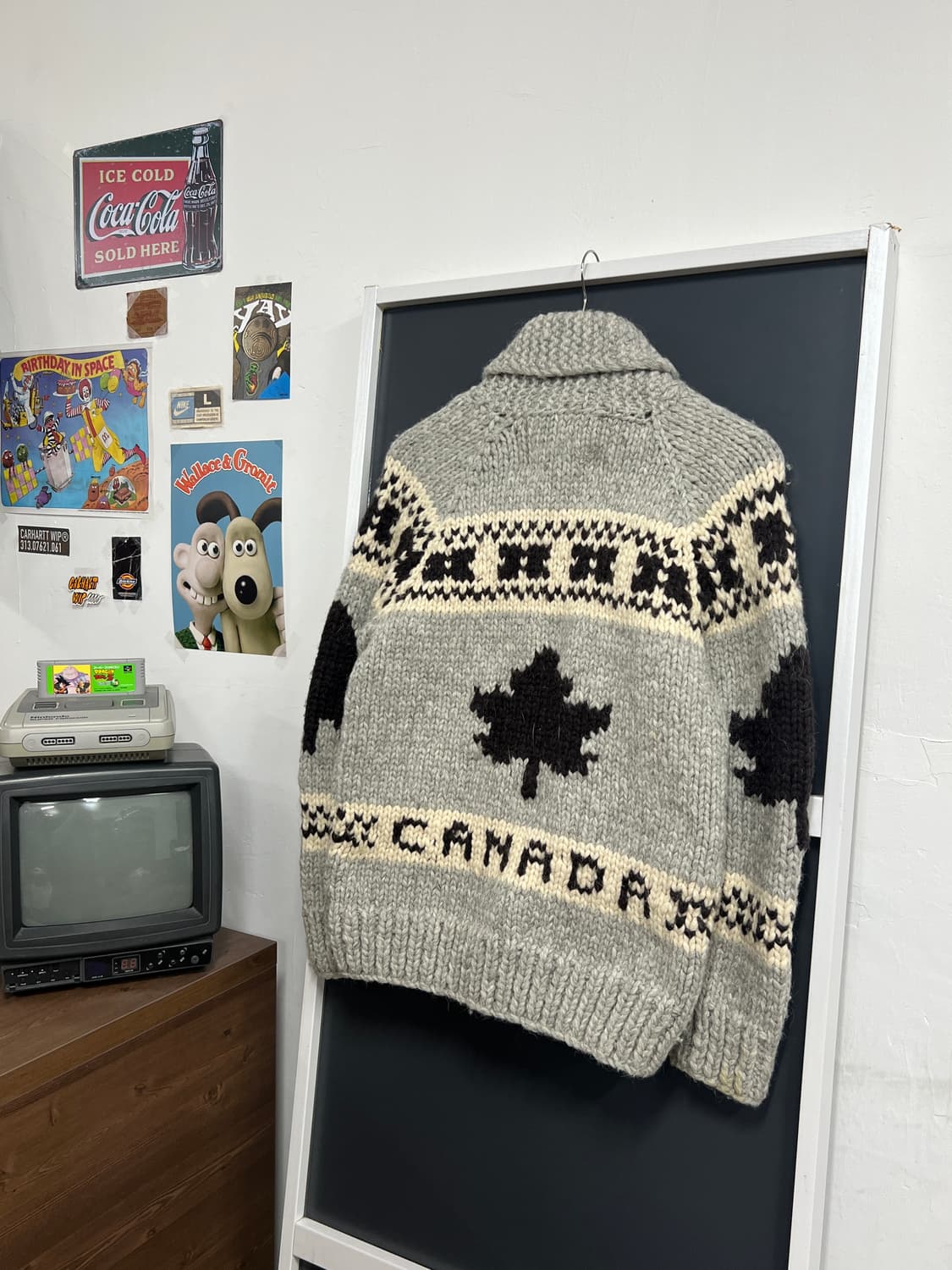 Kanata Vintage 빈티지 캐나다 코위찬 버진 울 니트 가디건 상품이미지7