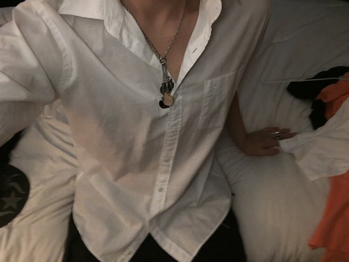 Burberry White Sort-sleeve shirt 상품이미지2