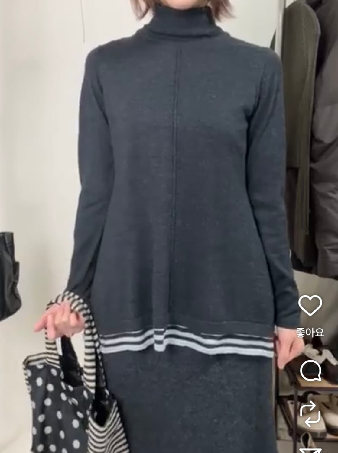  Stripe turtle neck tee 상품이미지2