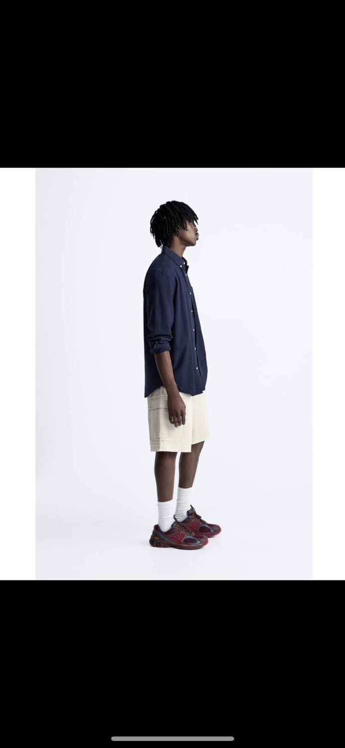 34 자라 디스트로이드 카고 버뮤다 팬츠 상품이미지4