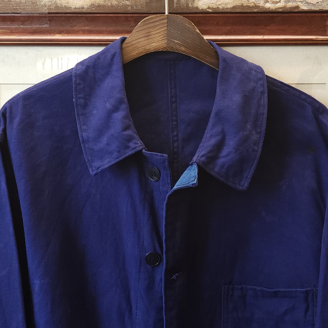 60s 프렌치 워크자켓 프렌치자켓 블루 빅사이즈 프렌치 자켓 52 상품이미지3