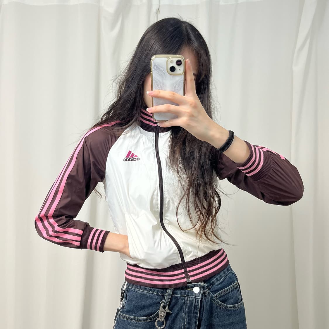 Adidas  brown pink windbreaker 상품이미지1
