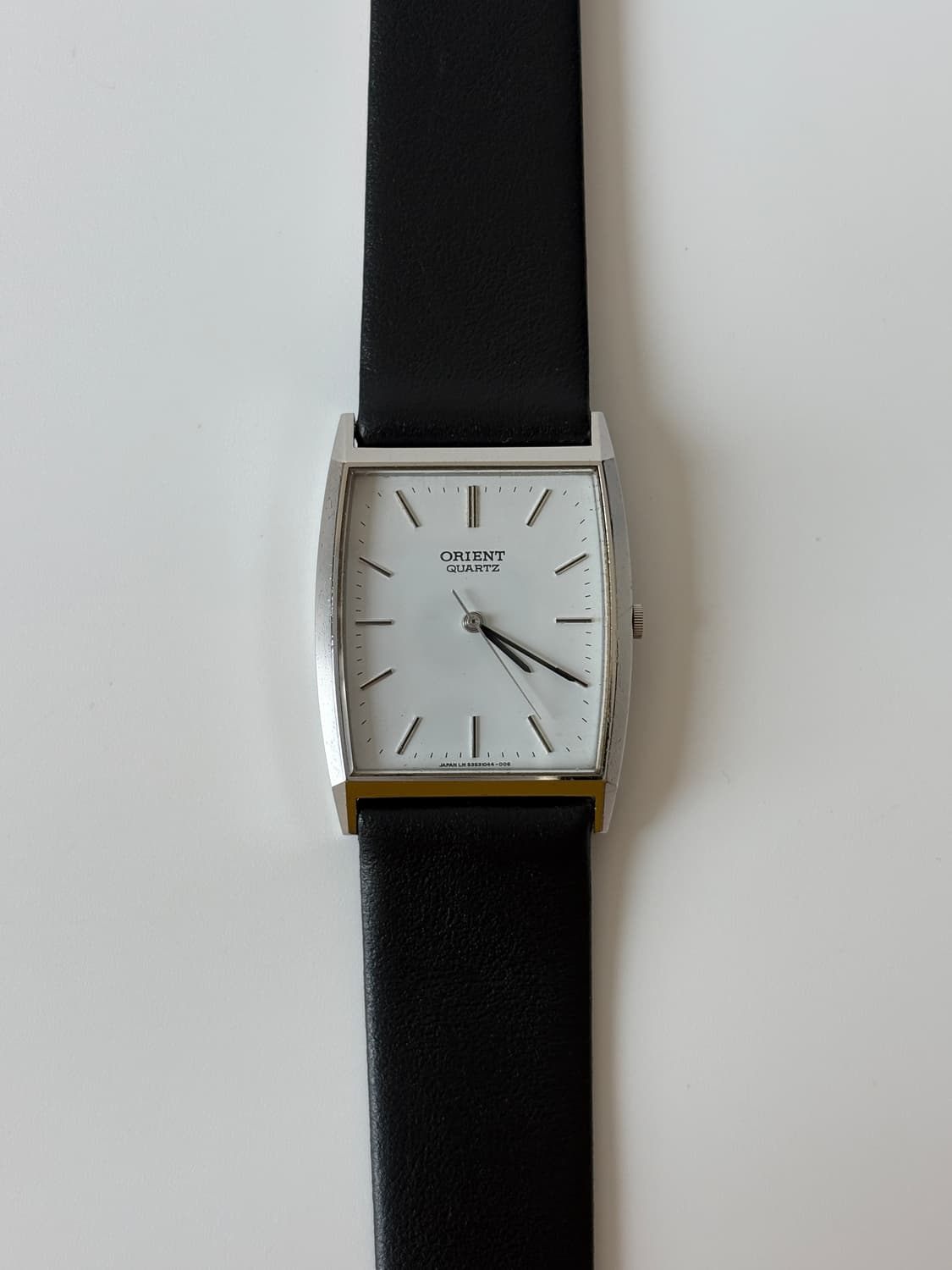 오리엔트 1980년대 실버 탱크 쿼츠 남성 상품이미지2