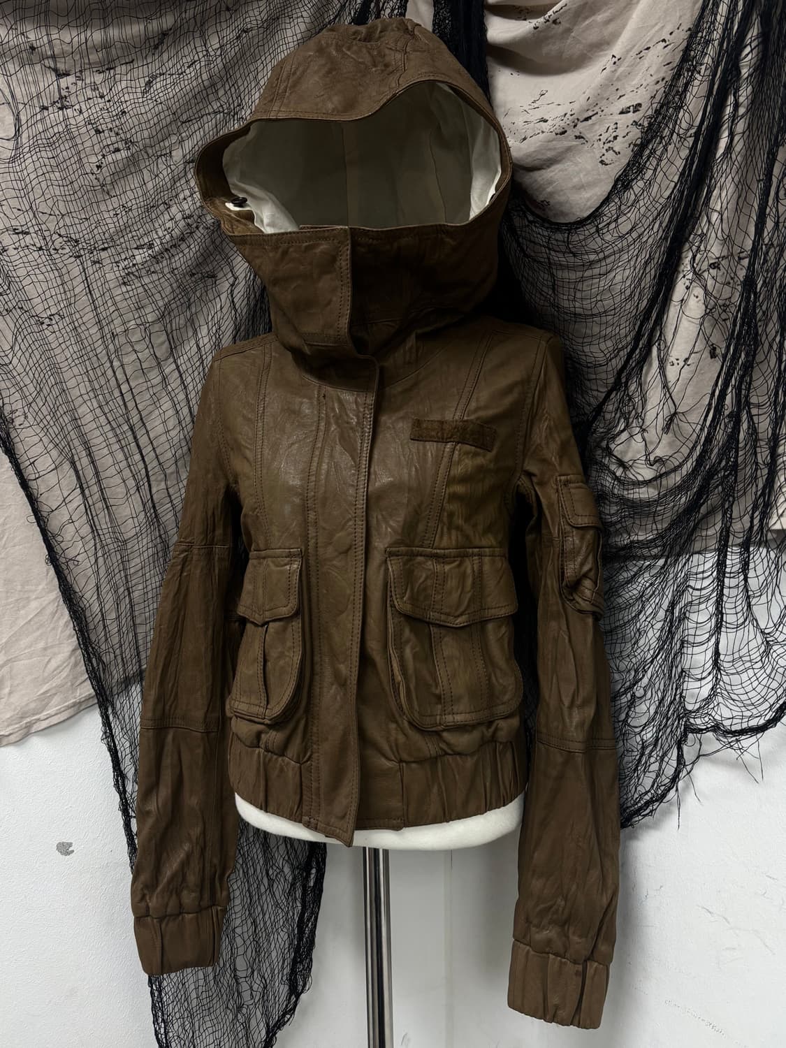 🖤RARE🖤Opium Brown Over Hoodie Leather  상품이미지2