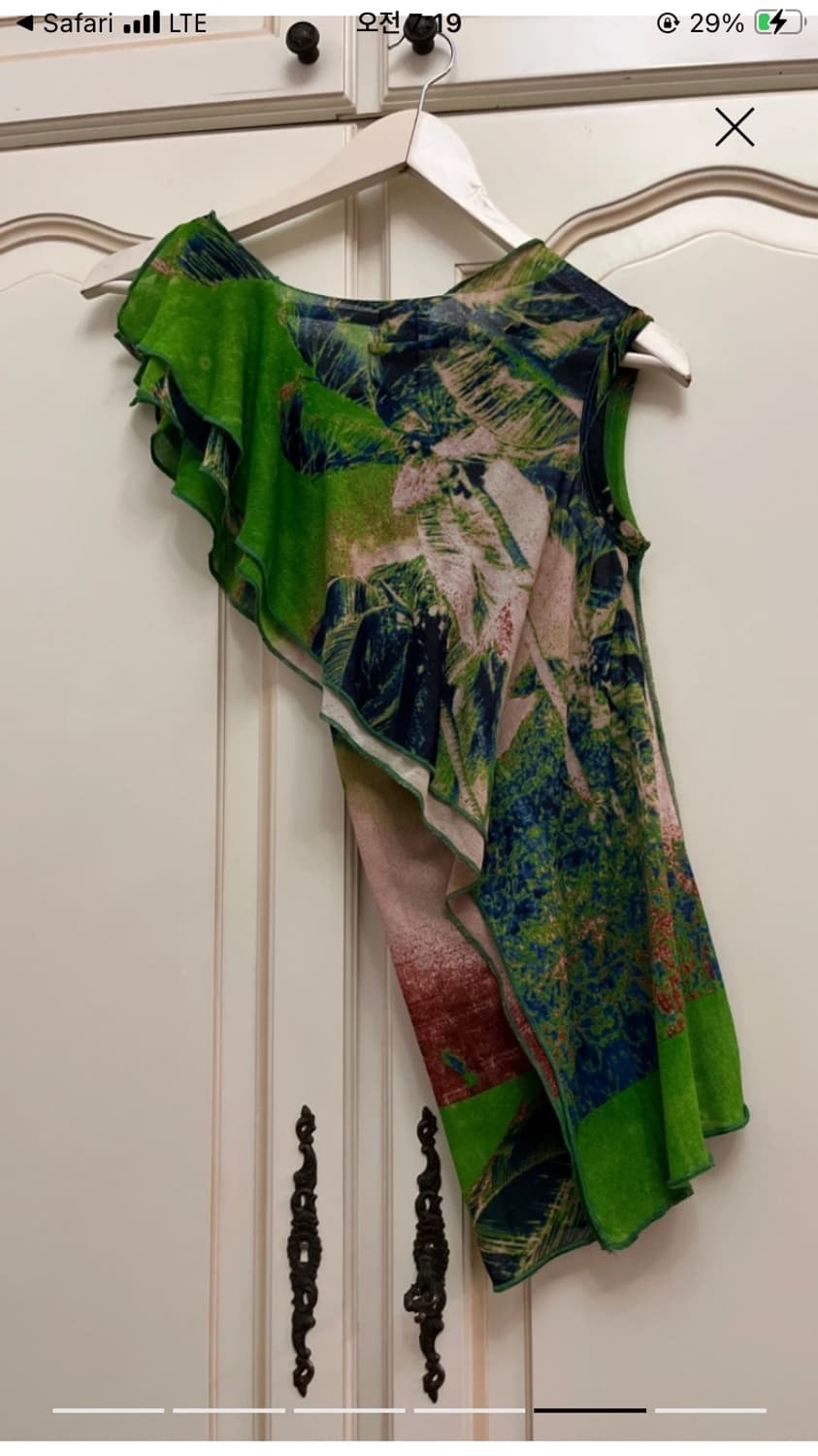 장폴고티에 원숄더 슬리브리스 비대칭 탑 xs 상품이미지1