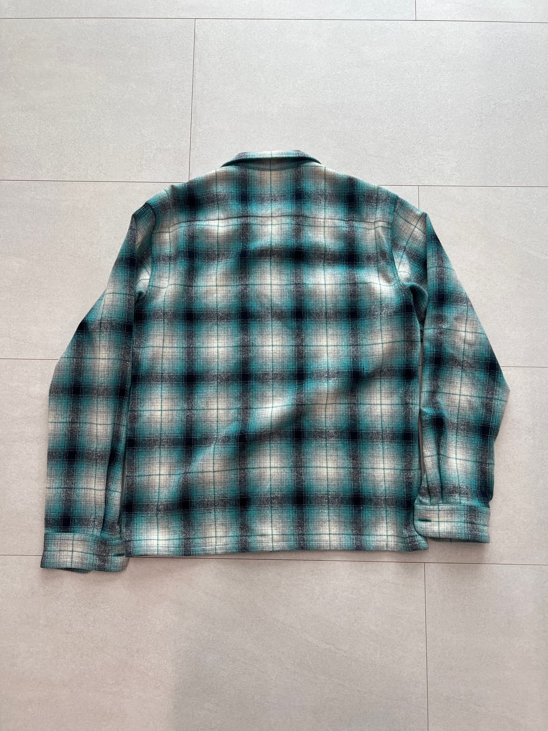 라디올 울 체크 셔츠 M 상품이미지2