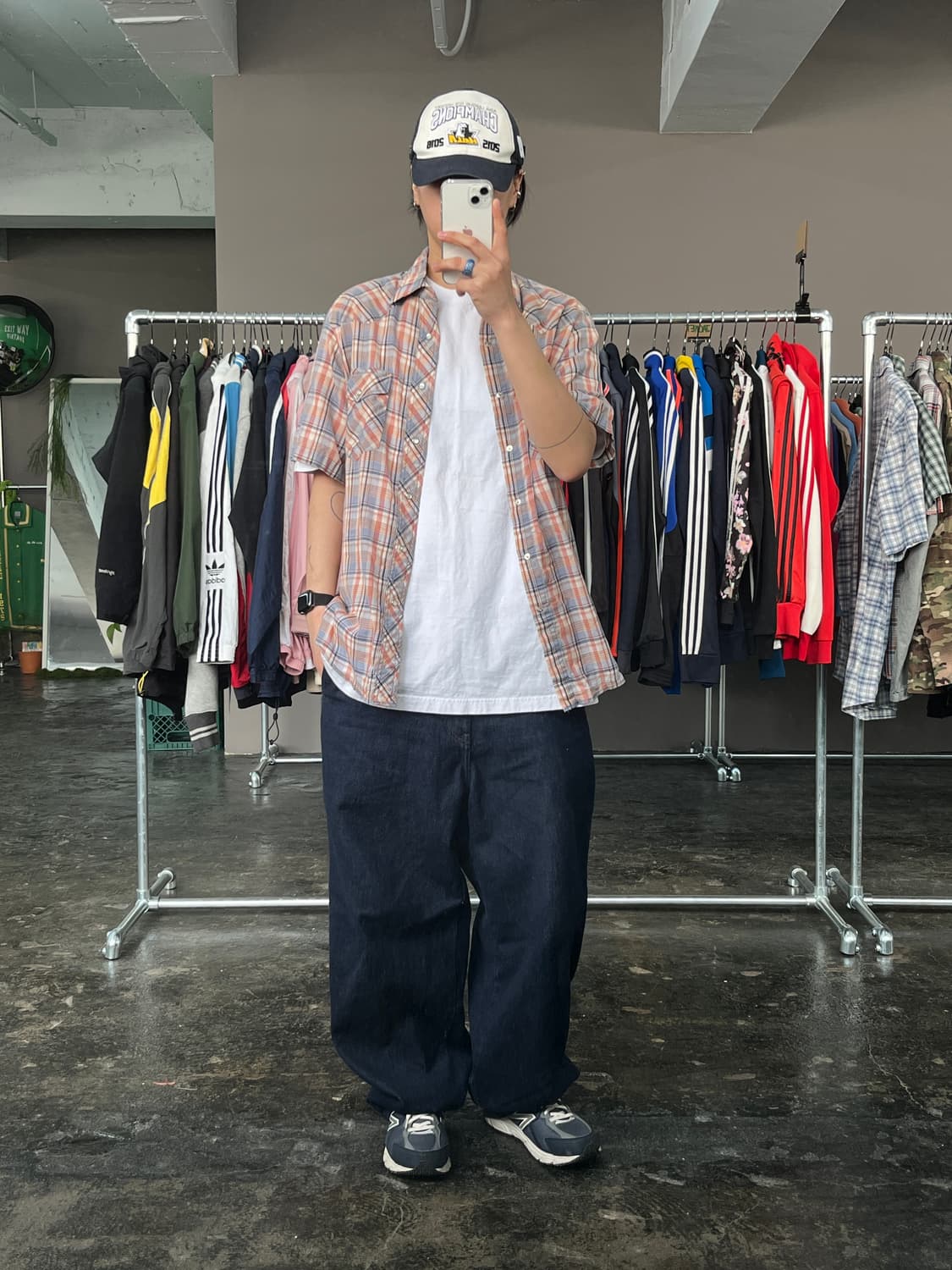 랭글러 웨스턴 체크 반팔 셔츠 상품이미지3