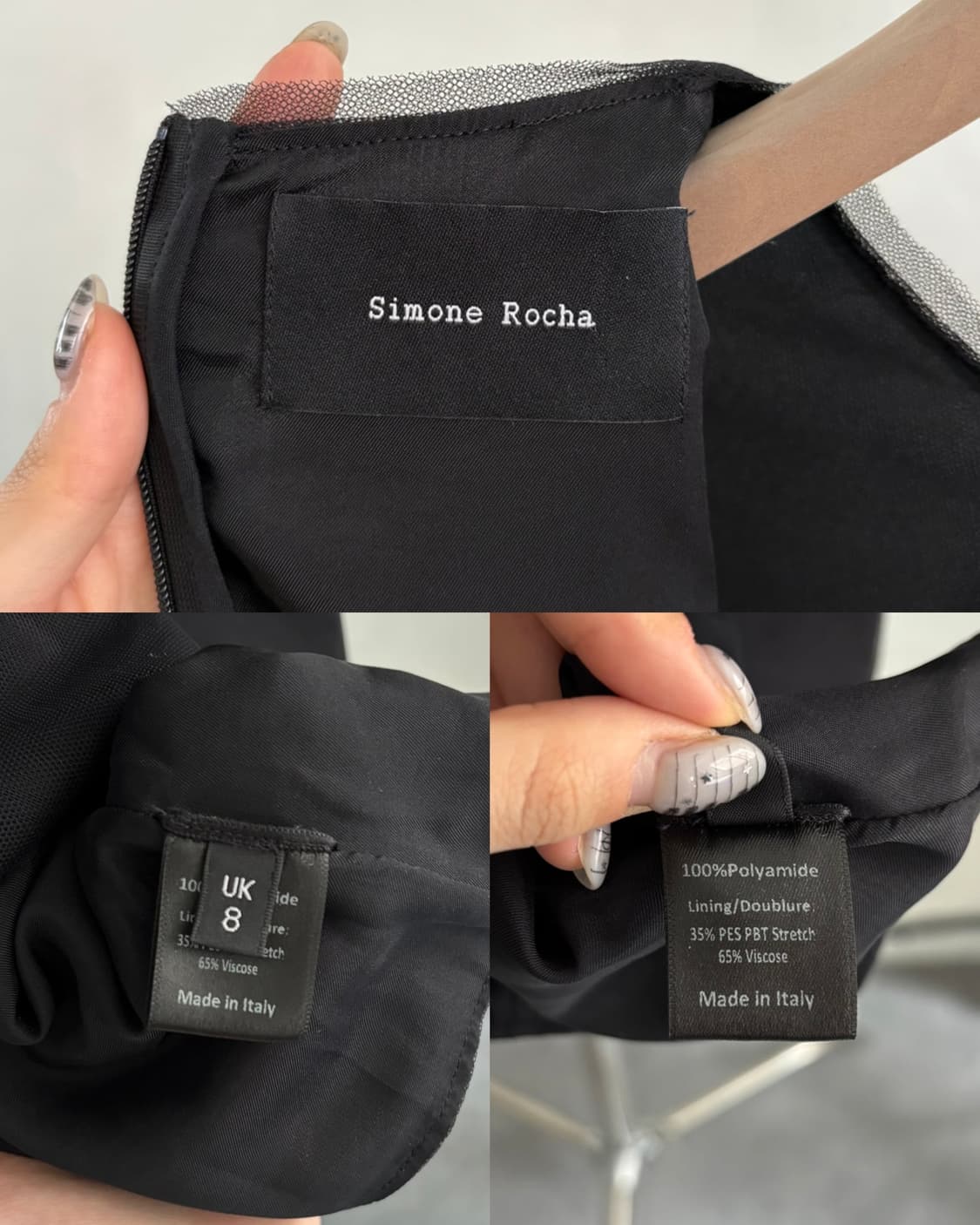 Simone Rocha 시몬 로샤 블랙 컬러 시스루 퍼프 티셔츠 상품이미지9