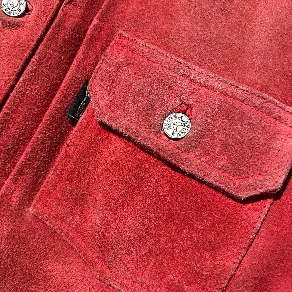 아비렉스 카우레더 스웨이드 2nd 트러커 자켓 상품이미지5