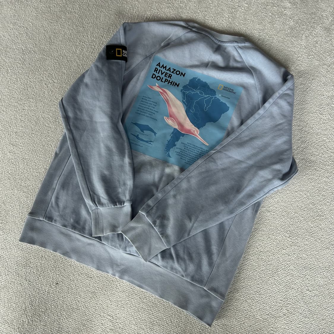 네셔널지오그래픽 하늘색 맨투맨  상품이미지4