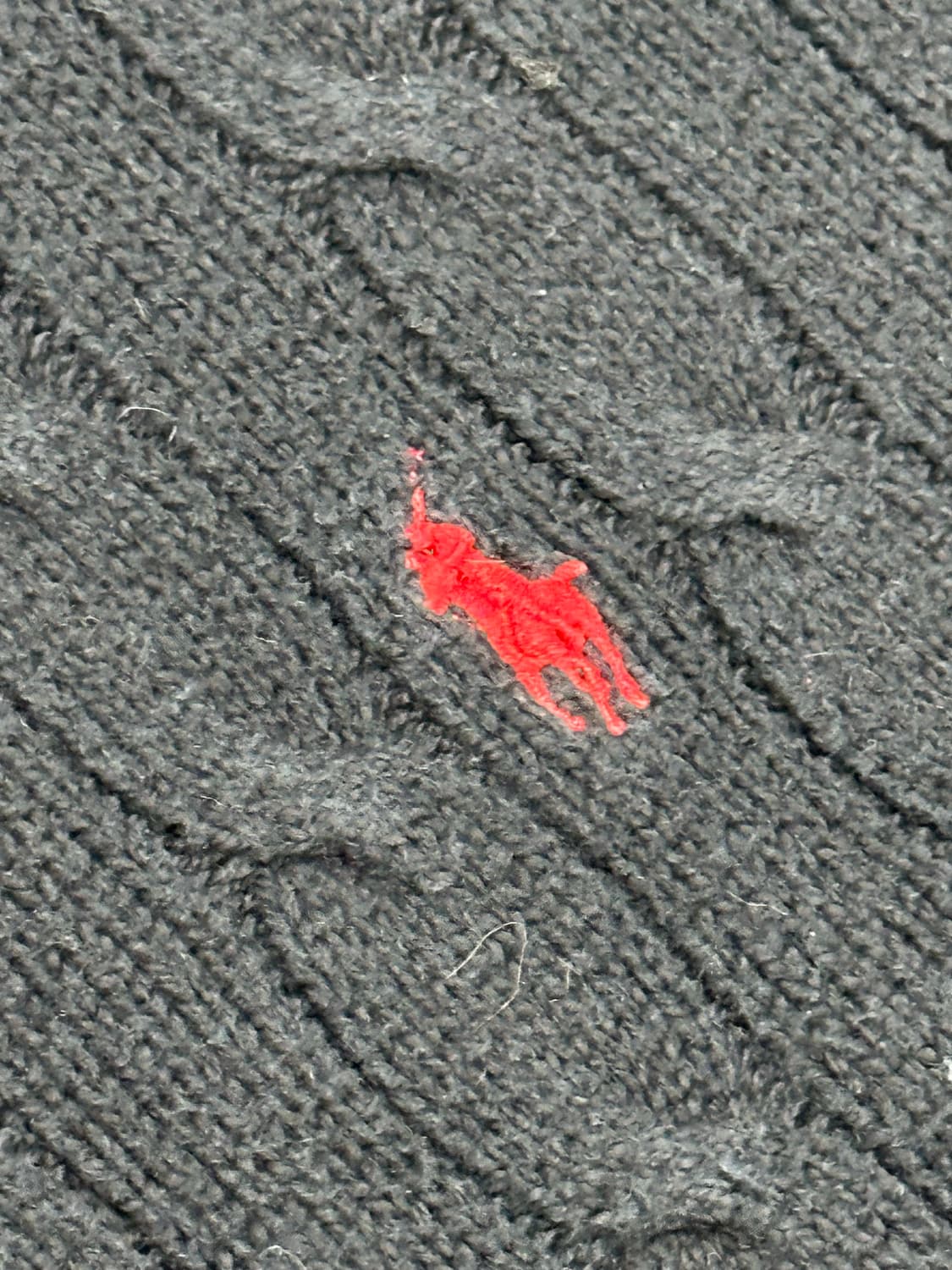 폴로 블랙 꽈배기 케이블 니트 상품이미지4