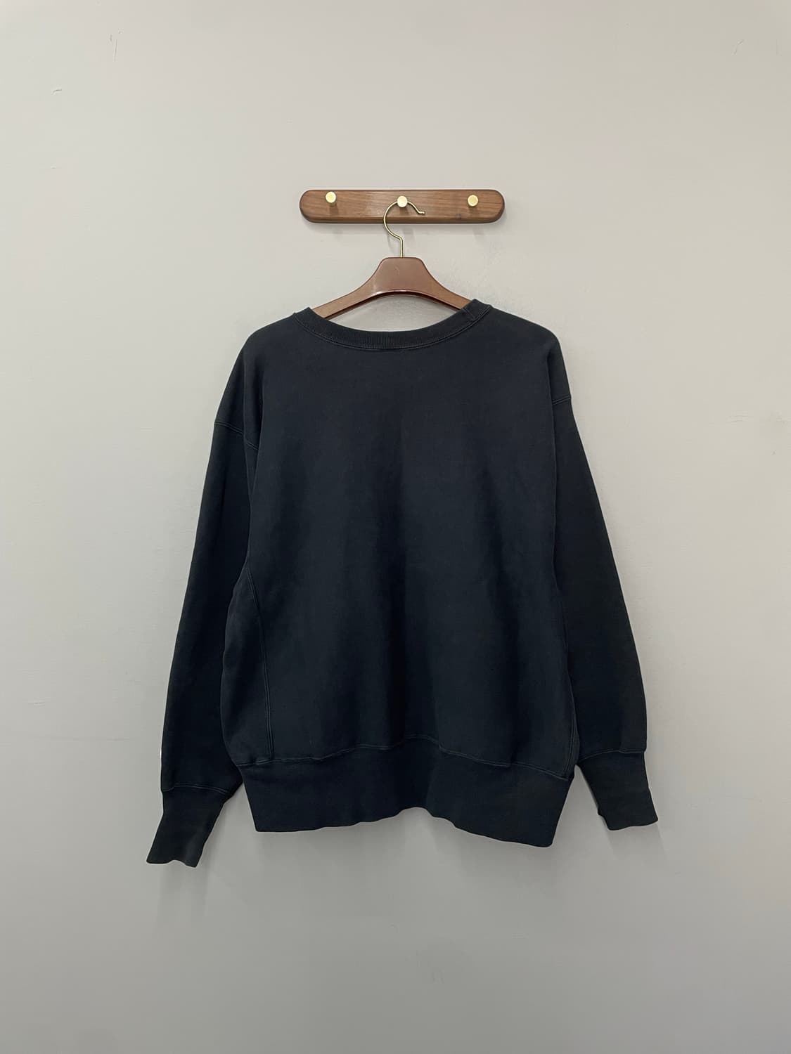 챔피온 리버스 위브 빅로고 블랙 맨투맨 H2569 상품이미지5