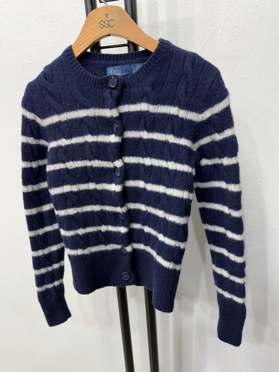 정품) 폴로랄프로렌 25ss 여성 스트라이프 가디건 XS 상품이미지3